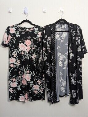 Flora Nikrooz Matching Nightgown & Robe Bundle | Size Small